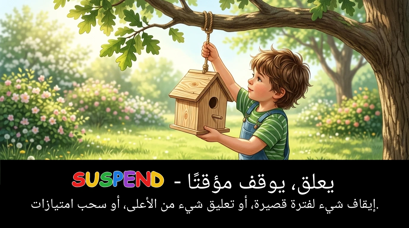 Arabic Illustration for suspend